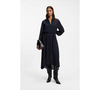 BOSS Vestido camisero en crepé de China - StyleC_Dristella, 50568202 Azul oscuro 38