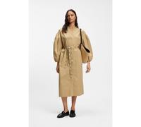 BOSS Vestido camisero en popelín de algodón con cinturón de ojales - StyleC_Dellys, 50559266 Beige 40