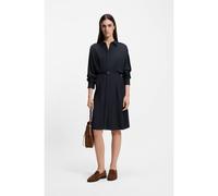 BOSS Vestido camisero relaxed fit con cinturón extraíble - StyleDolala, 50552373 Azul oscuro 34
