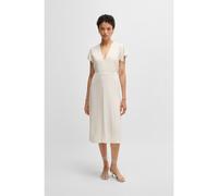 BOSS Vestido con escote en pico en material elástico - StyleDieshana, 50537397 Blanco 36