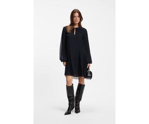 BOSS Vestido corto con detalles plisados - StyleDonottati, 50571457 Azul oscuro 36