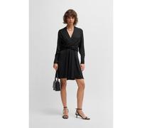 BOSS Vestido cruzado con cuello mao - StyleDimkai, 50535155 Negro 38