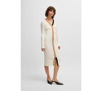 BOSS Vestido de punto con detalles en contraste - StyleFabiri, 50537746 Natural XXL