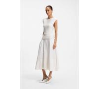 BOSS Vestido de punto estructurado con falda de popelín - StyleEstruci, 50565542 Blanco S