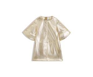 BOSS Vestido dorado con mangas abullonadas para niñas - StyleJ52431/56C14A, J52431 Oro 102