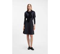 BOSS Vestido estampado de punto elástico con escote barco - StyleC_Famme_1, 50554774 Azul oscuro XXL