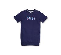 BOSS Vestido estilo camiseta para niñas en felpa de rizo con logo 3D - StyleJ12208/86806A, J12208 Azul oscuro 156