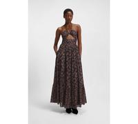 BOSS Vestido maxi estampado en algodón con fibras metalizadas - StyleC_Desna, 50538359 Fantasía 42