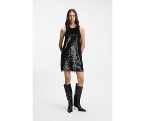 BOSS Vestido mini cubierto de lentejuelas con acabados transparentes - StyleC_Dycole, 50568304 Negro 32