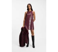 BOSS Vestido mini cubierto de lentejuelas con acabados transparentes - StyleC_Dycole, 50568304 Rojo 40