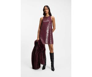 BOSS Vestido mini cubierto de lentejuelas con acabados transparentes - StyleC_Dycole, 50568304 Rojo 40