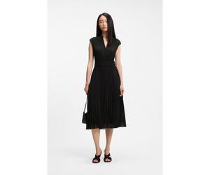 BOSS Vestido plisado con escote en pico - StyleDiloh2, 50518390 Negro 46