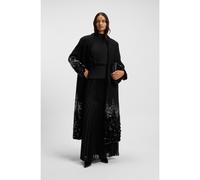 BOSS Vestido plisado largo con aplique liso - StyleDonabella, 50549661 Negro 36