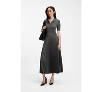 BOSS Vestido polo de manga corta con falda plisada - StyleFeryalana, 50571190 Gris oscuro XS
