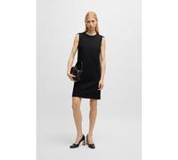 BOSS Vestido recto de tejido elástico con botones en los hombros - StyleDoniala, 50537435 Negro 36