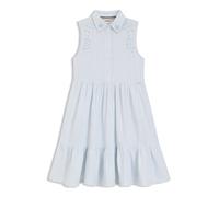 BOSS Vestido sin mangas para niñas de algodón con bordado inglés - StyleJ52132/88708A, J52132 Celeste 150
