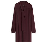 BOSS Vestido túnica en crepé de China con lazada al cuello - StyleC_Drystina, 50571391 Rojo oscuro 40