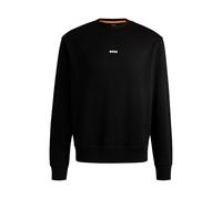 BOSS Sudadera relaxed fit en felpa de algodón con logo en contraste - StyleWeSmallcrew, 50514541 Negro M