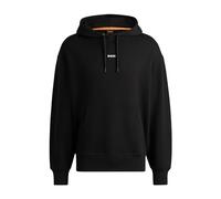 BOSS Sudadera con capucha de felpa de algodón con logo en contraste - StyleWeSmallhood, 50514530 Negro XXL