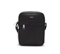 BOSS Bolso mensajero con raya de la marca y detalle de logo - StyleZair_NS zip, 50483566 Marrón oscuro pcs.