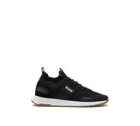 BOSS Deportivas de punto con detalles de la marca y ribetes de ante - StyleTitanium_Runn_knst_N, 50498245 Negro 50