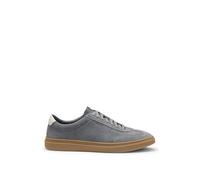 Boss Zapatillas Kieran Tenn para Hombre de Gamuza con Suela de Goma, Talla, Gris Claro, 43 EU