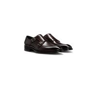 BOSS Zapatos de piel con hebilla doble - StyleRill_Monk_buvpad, 50553715 Marrón oscuro 40