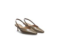 BOSS Zapatos de tacón de piel con talón abierto y cómoda plantilla GAIT-TECH® - StyleCharlize_SLB50_AB, 50548543 Marrón claro 42