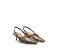 BOSS Zapatos de tacón de piel con talón abierto y cómoda plantilla GAIT-TECH® - StyleCharlize_SLB50_AB, 50548543 Marrón claro 36