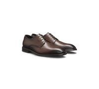 BOSS Zapatos Derby de piel elaborados en Italia - StyleDerrek_Derb_burb, 50536535 Marrón oscuro 45