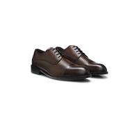 BOSS Zapatos Derby de piel granulada con refuerzo en la puntera - StyleTayil_Derb_grct, 50573315 Marrón oscuro 45