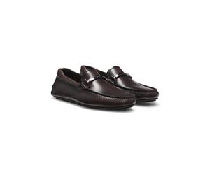 BOSS Zapatos driver de piel de napa con herrajes de la marca - StyleNoel_Mocc_ltfhw, 50548100 Marrón oscuro 42