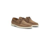 BOSS Zapatos náuticos de ante con suela en contraste - StyleSienne_Boat_sd, 50563130 Beige 43