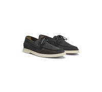 BOSS Zapatos náuticos de ante con suela en contraste - StyleSienne_Boat_sd, 50563130 Gris oscuro 40