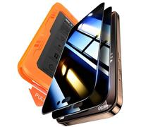 BossKiss Protector de pantalla de privacidad para iPhone 16 Pro Max, dureza 9H, grado militar, inastillable, vidrio templado HD, cobertura completa, antiarañazos, fácil instalación, paquete de 2