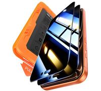 BossKiss Protector de pantalla de privacidad para iPhone 17 Pro, dureza 9H, grado militar, inastillable, vidrio templado HD, cobertura completa, antiarañazos, fácil instalación, paquete de 2