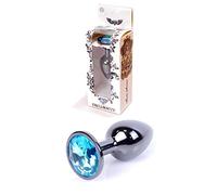Bossoftoys - 64-00031 - Plug - Dark Silver - Anal - Light Blue - length 7 cvm - dia 2,7 cm