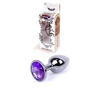 Bossoftoys - 64-00034 - Dark Silver Plug- Anal - Purple - length 7 cm - dia 2,7 cm