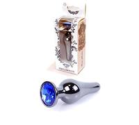 Bossoftoys - 64-00059 - dark silver Butt Plug - Anal - Dark Blue - lenght 9,5 cm - dia 3 cm
