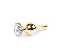 Bossoftoys - 64-00066 - big Butt Plug - Gold - Anal - Clear
