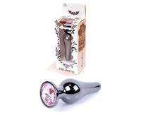 Bossoftoys - Butt - Plug - Dark - Silver - Anal - Rose - Longitud 9,5 cm - Diámetro 3 cm - 64-00054 - Windows Box