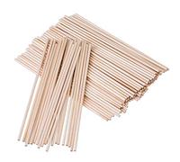 BOSSTER Palos de Madera para Manualidades 100 Piezas sin Acabado Palos Redondos 20 * 0.5cm Palillos de Madera Redondos para DIY Proyectos Artesanías Modelo de Construcción Juegos Educativos