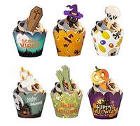 Bost 24 Piezas de decoración de Magdalenas, Tarjeta de inserción de Borde de Pastel, Adecuada para Colocar Tazas de Pastel, Muffins de Pastel, decoración de Pastel de Galleta