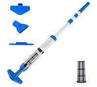 Bostar Aspirador Piscina 3 en 1 con Mango Telescópico 20L/min Caudal de Succión, Limpiafondos de Piscina a Bateria Inalámbrica para Pequeñas SPA Piscina