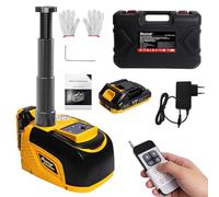 Bostar Gato Hidráulico Eléctrico 5T Compatible Makita-18V Batería, Kit Elevador Coche Inalámbrico con Mando a Distancia, Altura 15-45cm, Herramienta Cambio Rueda para SUV, Todoterreno y Furgoneta