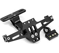 Bostar Portamatrículas Moto Universal Soporte Placa de Matrícula con LED Luz Ajustable Titular de Licencia