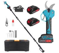 Bostar Tijera de Podar Eléctricas 40MM con Telescópica Pértiga con 2 * 2000 mAh Baterías, 2 in 1 Kit Potatura Elettrico para Podar Arboles Patio