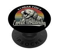 Bostezo, Maltipoo, maltés, te oigo, simplemente no estoy escuchando música retro PopSockets PopGrip Adhesivo