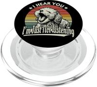 Bostezo, Maltipoo, maltés, te oigo, simplemente no estoy escuchando música retro PopSockets PopGrip para MagSafe