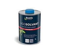 Bostik AGOSOLVANT, Diluyente, Limpiador Para Colas de Contacto, Limpiador de Restos de Colas de Neopreno, Nitrilo, Poliuretano y Acrílicas, Bote de 1 l Transparente
